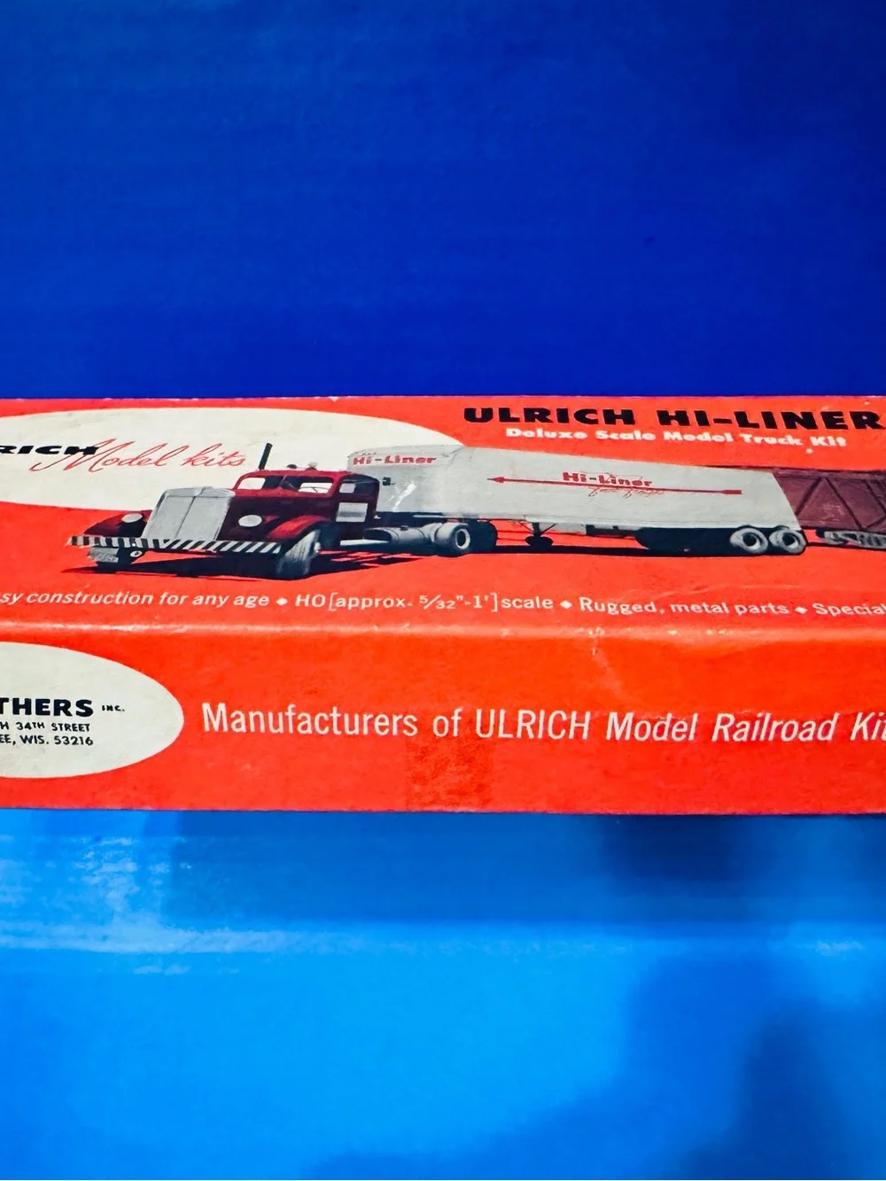 Ulrich Hi-Liner Deluxe Scale Model Truck Kit   Retro Mid Century Metal Parts